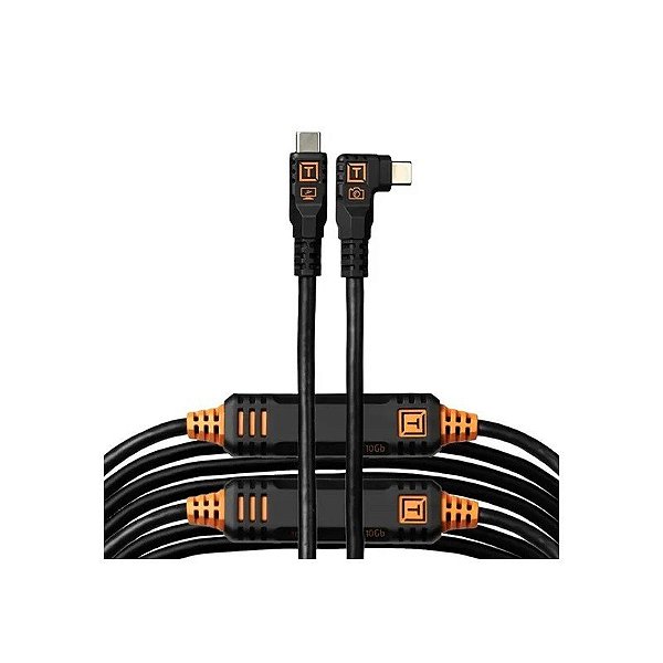 Cabo USB-C para USB-C Tether Tools Tetherpro 10 GBPS para Câmera - Preto 9,4 Metros (CUC31RTG2-BLK)