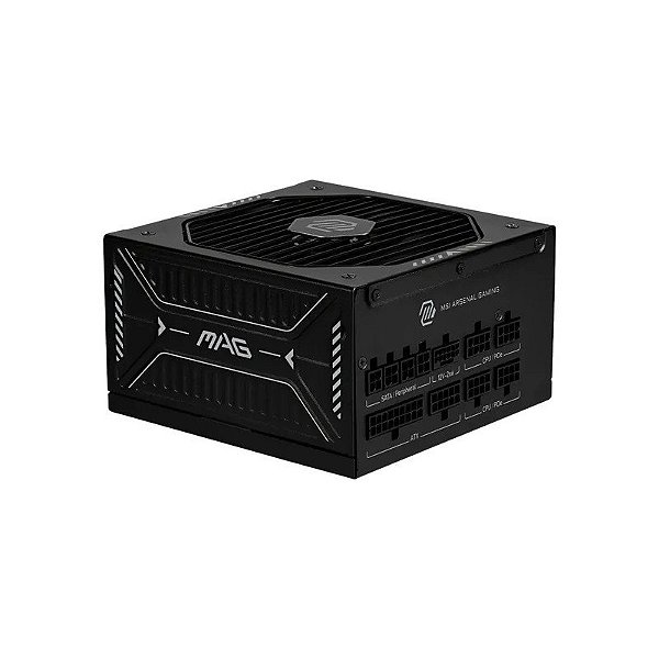 Fonte de Alimentação MSI Mag A1000GLS PCIE5 80 Plus Gold Full Modular 1000 W - Preto