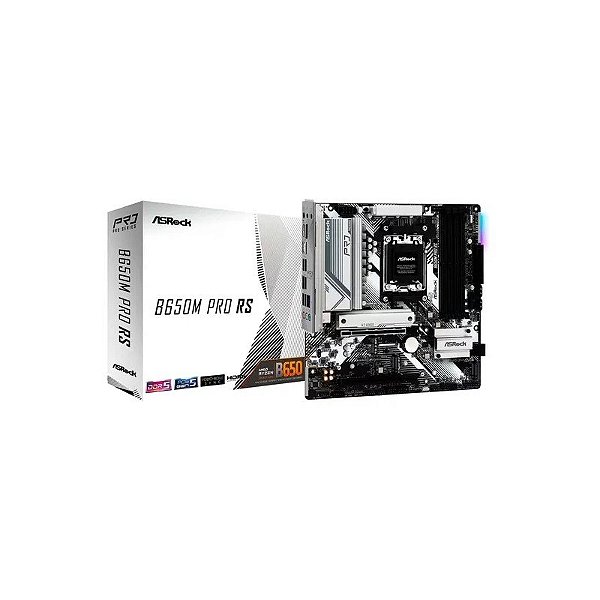 Placa Mãe Asrock B650M Pro RS DDR5 Soquete AMD AM5 Chipset AMD B650 Micro ATX