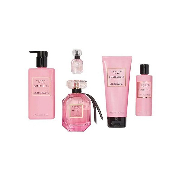 Kit Victoria's Secret Bombshell 5 Unidades - 100ML/ 200ML/ 250ML/ 75ML/ 75ML