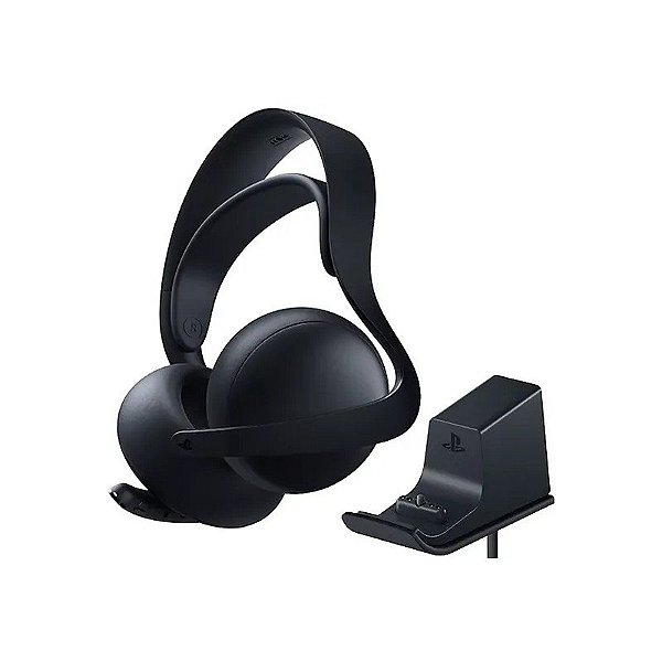 Fone de ouvido Headset Gamer Sem Fio Sony Pulse Elite CFI-ZWH2 com USB para PC/PS5/PS Portal + Suporte de Carregamento - Preto