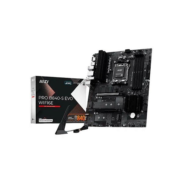 Placa-mãe AM5 MSI B840-s Pro Evo WIFI6E DDR5/HDMI