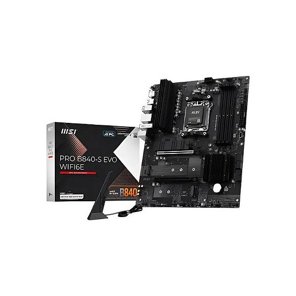Placa-Mãe MSI Pro B840-s Evo AM5 DDR5