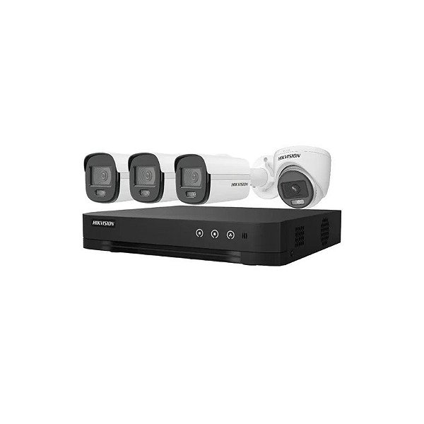 Kit DVR Hikvision 04CH KIT-7204HGHI-4CAM/CV 2.8MM