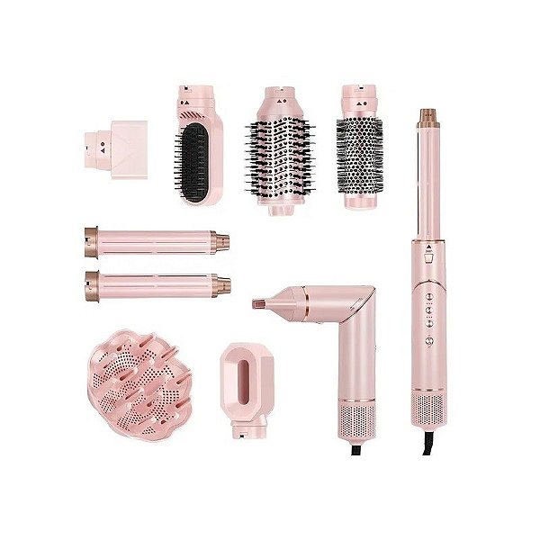Modelador de Cabelo Enzo 9 Em 1 EN-755P 220/240V 50/60 Hz 1500 W - Rosa