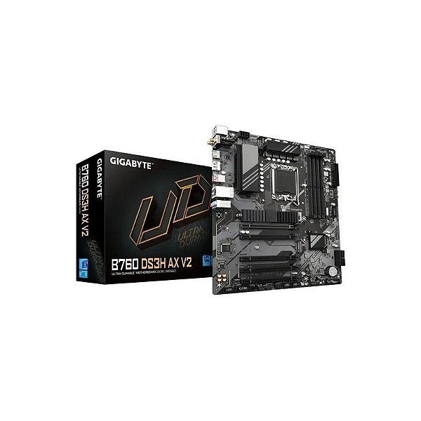 Placa-Mãe Gigabyte B760 DS3H AX V2 DDR5 Soquete LGA 1700 Chipset Intel B760 ATX