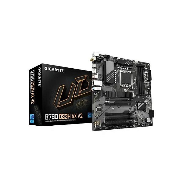Placa-mãe Gigabyte B760 DS3H Ax V2 DDR5 Wifi HDMI DP USB 3.2