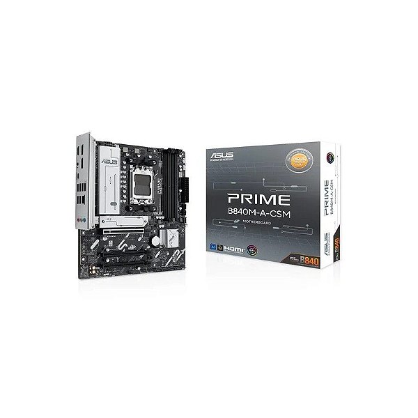 Placa Mãe Asus Prime B840M-A-CSM Soquete AM5 Chipset AMD B840 DDR5 ATX