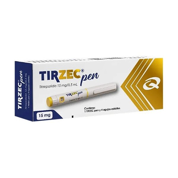 Caneta Tirzepatida Tirzec 15mg/0,5mL (1 caneta e 4 agulhas estéreis)