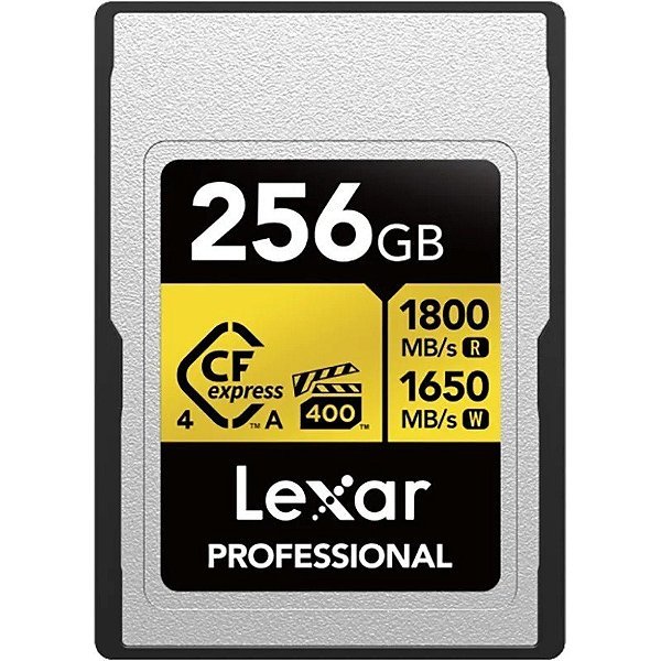 Cartão de Memória CFexpress Lexar Professional Tipo A 256GB Gold