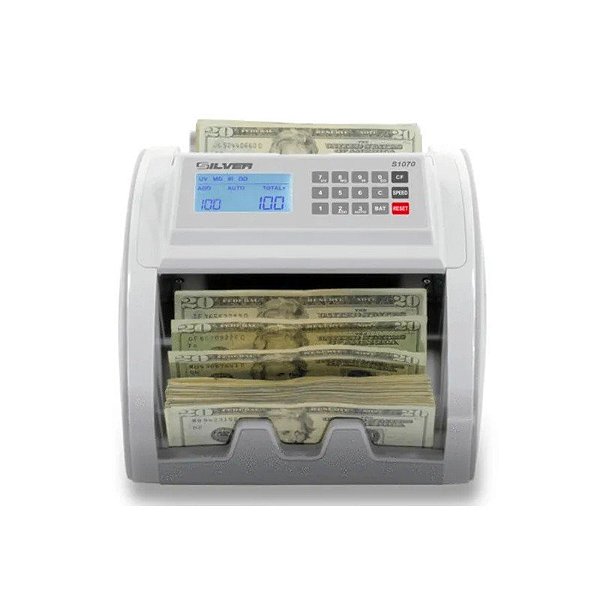 Contador de Cédulas Accubanker S1070 Bivolt - Prata