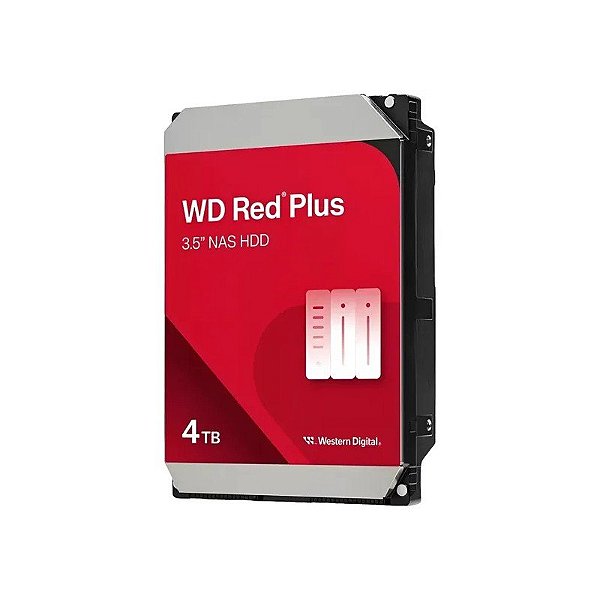 Disco Rígido Interno Western Digital Red Plus Nas 4 TB - (WD40EFZZ)