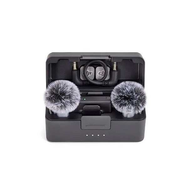 Microfone DJI Mini 2 (2 TX + 1 RX + Estojo de Carregamento)