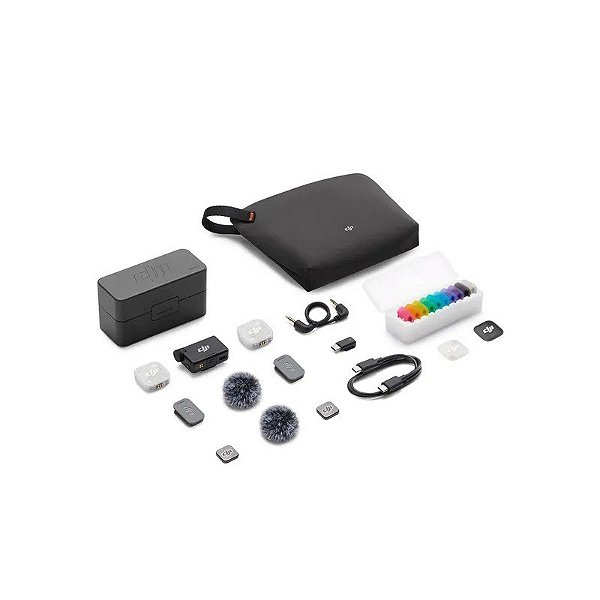 Microfone Dji Mic Mini 2 (2 TX + 1 RX + Estojo de Carregamento)