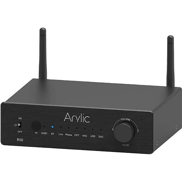 Amplificador estéreo Bluetooth B50 com transmissor de áudio