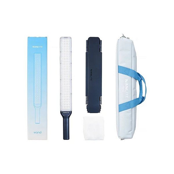 Luz LED Nanlite RGB Bastão - Azul Meia-Noite + Suporte Power Bank e NFP (As-PBH-NPF)