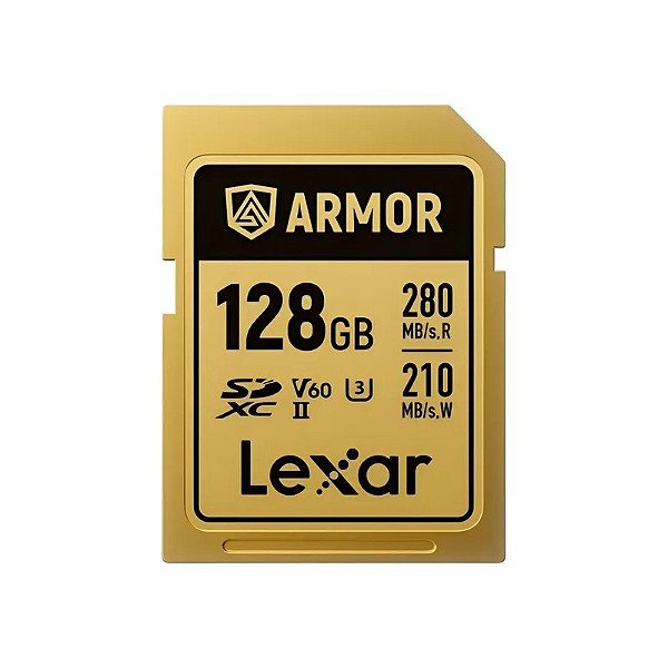 Memória SD SDXC Lexar Armor Gold 280-210 MB/s Uhs-II V60 128 GB (LSDAMGL128G-RNNNG)