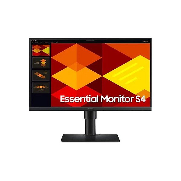 Monitor Samsung Essential S4 S24D402GAN de 24" Full HD 16:9 100HZ 5 GTG com Displayport/HDMI