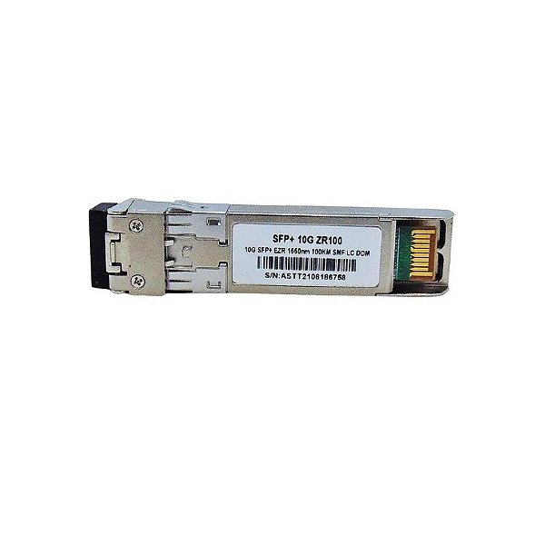 Módulo SFP+ 10G 100KM LC Duplex Dom 1550NM ZR100