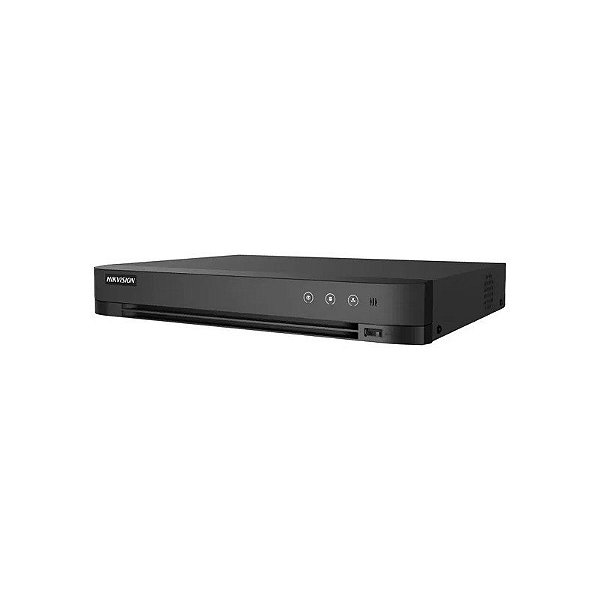 Gravador de Vídeo Digital (DVR) de Vigilância Hikvision IDS-7216HQHI-M1/XT Acusense Áudio Bidirecional 16 Canais - Preto