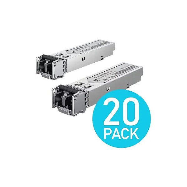 Kit Ui. UACC-OM-MM-1G-D-20 SFP 1GB 550M LC Upc Duplex Pacote com 20 Peças