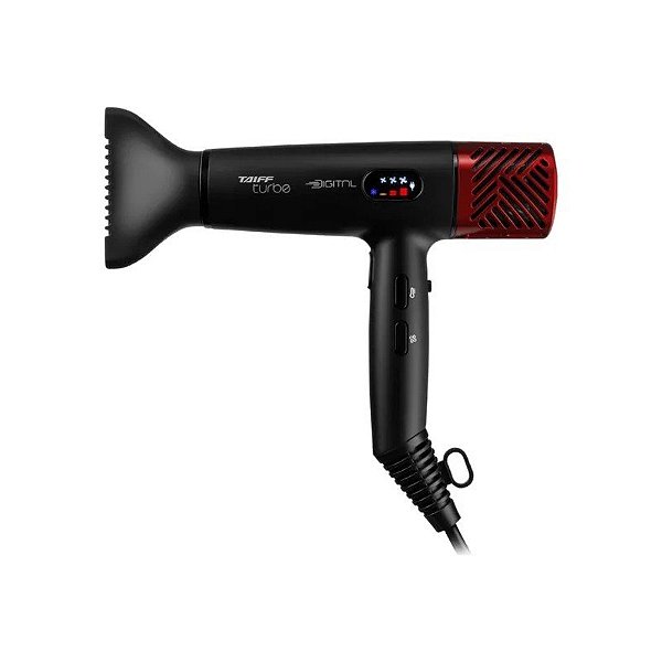 Secador de Cabelo Mondial Turbo Digital 110V - Preto/Vermelho