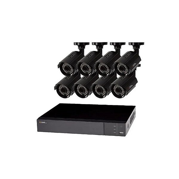 Kit de Segurança DVR 8 canais + 8 Câmeras HD1080P + HDD 1TB Q-See QTH83-8CN-1