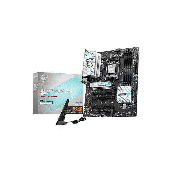 Placa-mãe AM5 MSI B840 Gaming Plus Wifi DDR5/HDMI/USB3