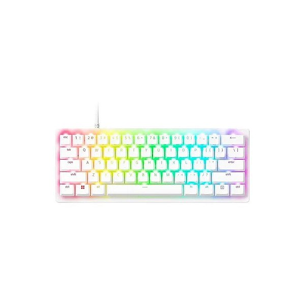 Teclado Gamer Razer Huntsman V3 Pro Mini RZ03-04991800-R3U1 RGB USB-C - Branco