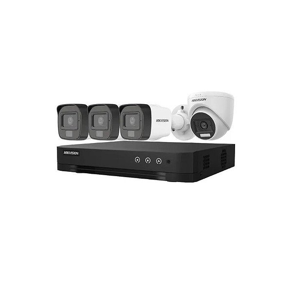 Kit DVR Hikvision 04CH KIT-7204HGHI-4CAM/HL 2.8MM