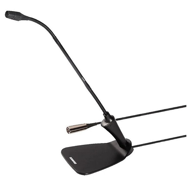 Microfone de Mesa Shure CVG12D-B/C 31 cm com Fio Preto