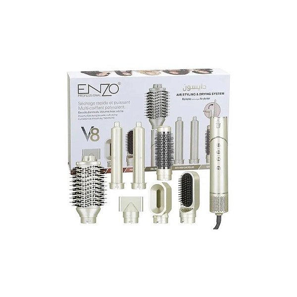 Secador Y Modelador Multifuncional Enzo EN-755 V8 8-IN-1 220V