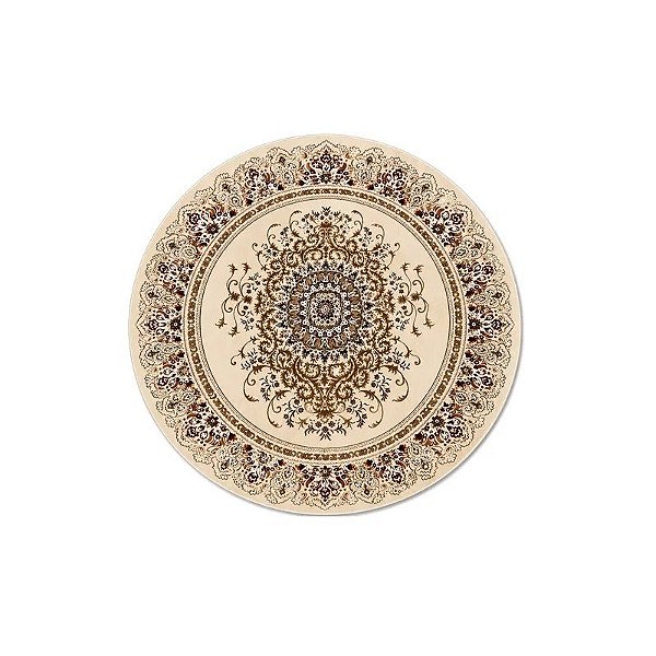Tapete Turco Redondo Turquesa 200 X 200 CM Bege