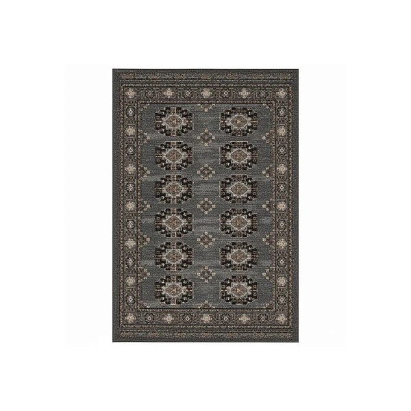 Tapete Turco Turquesa Bokhara 2,00 X 2,00 M Cinza