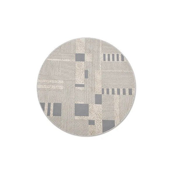 Tapete Redondo Turco de Seda Geométrico Borego 200 X 200 CM