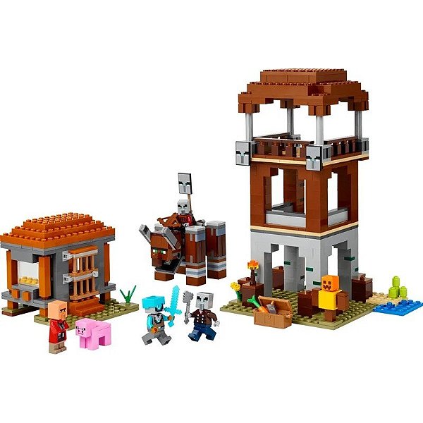 Jogo Lego Minecraft O Posto dos Pillagers e o Saqueador - 21278 - (665 peças)