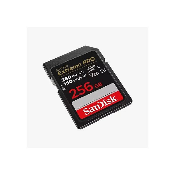 Cartão de Memória SD SDXC SanDisk Extreme Pro 280-150MB/s UHS-II U3 V60 256 GB (SDSDXEP-256G-GN4IN)