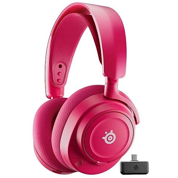 Fone de ouvido gamer SteelSeries Arctis Nova 7P Wireless Gen 2 61746 - Magenta