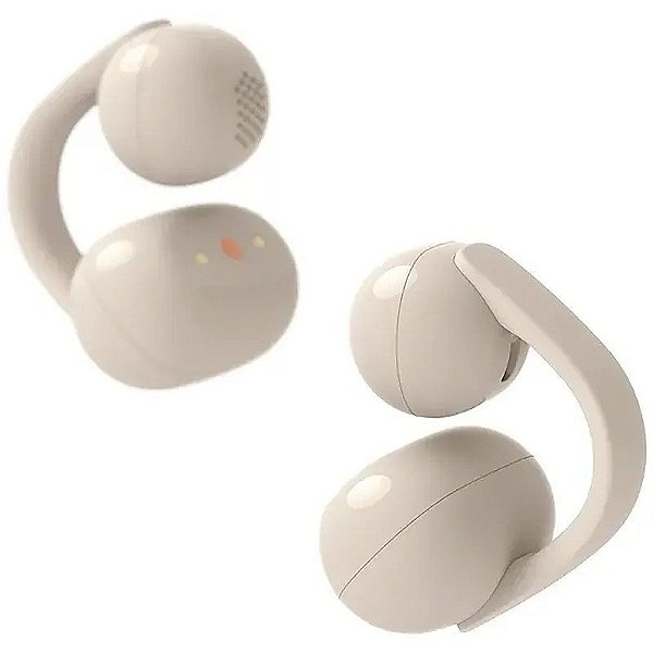 Fone de ouvido Sony WF-LC900/CZ LinkBuds Clip Bluetooth - Bege Acinzentado