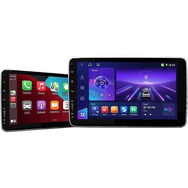 Multimídia Hetzer 1DIN Android 14 10,1" Universal 6+64 + Câmera