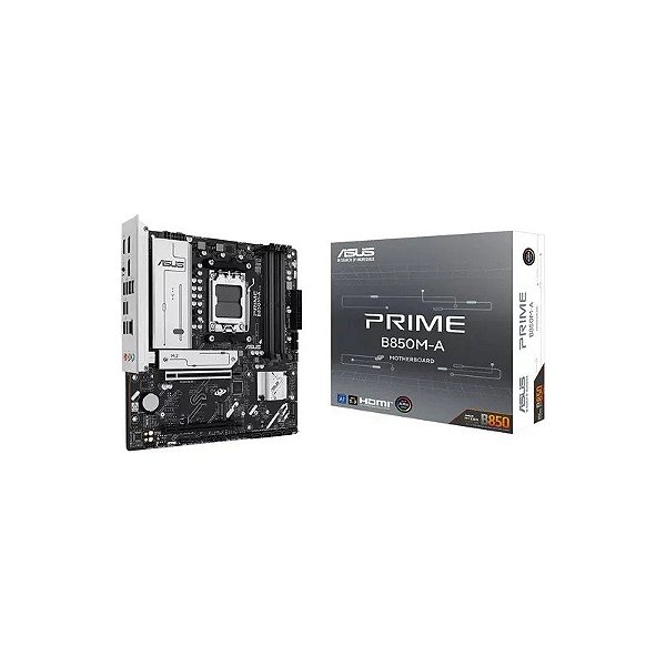 Placa-Mãe Asus Prime B850M-A Soquete AM5 Chipset AMD B850 DDR5 Micro ATX