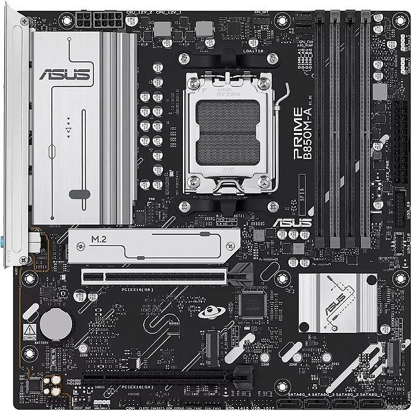 Placa-mãe Asus Prime B850M-A AM5/USB-A/4xDDR5/PCI-E/HDMI/DP
