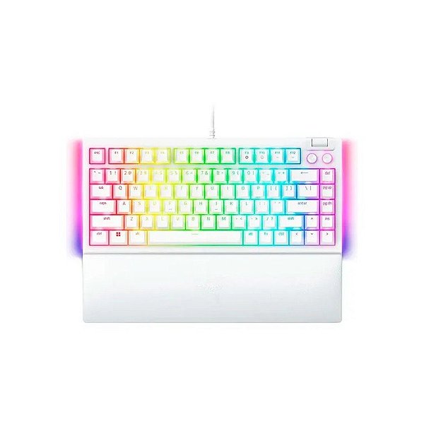 Teclado Gamer Razer Blackwidow V4 75% Hot-Swappable Mecânico Gaming Whi - RZ03-05001700-R3M1