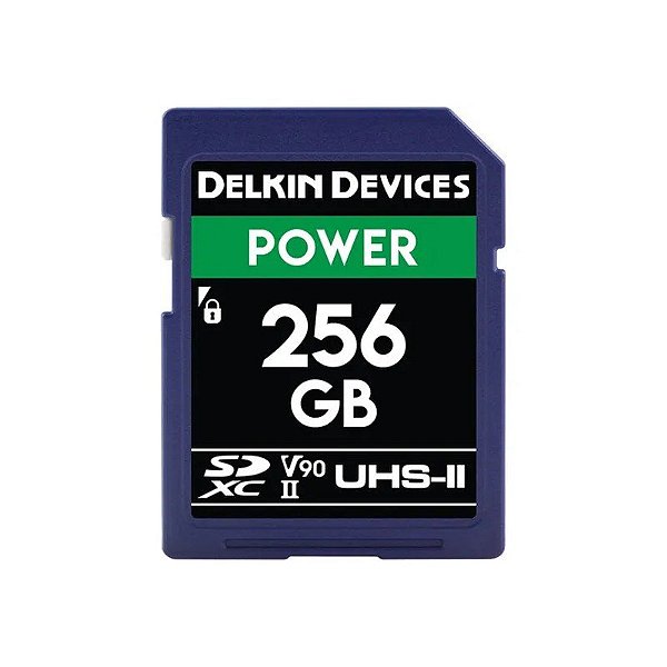 Cartão de Memória Delkin SD 256GB Power 300MBS V90