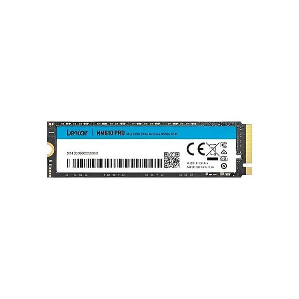 SSD M.2 Nvme Lexar NM610 Pro 3300/2600 MB/s 2 TB - Preto (LNM610P002T-RNNNG)