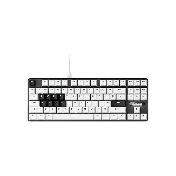 Teclado Gamer Mecânico Pulsar PCMK 3 He TKL 80% RGB 8K USB Gateron Switch - Branco