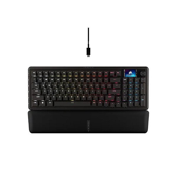 Teclado Gamer Mecânico Corsair Vanguard 96 8K 96% RGB USB Switch MX Plasma - Preto (CH-91E901E-NA)