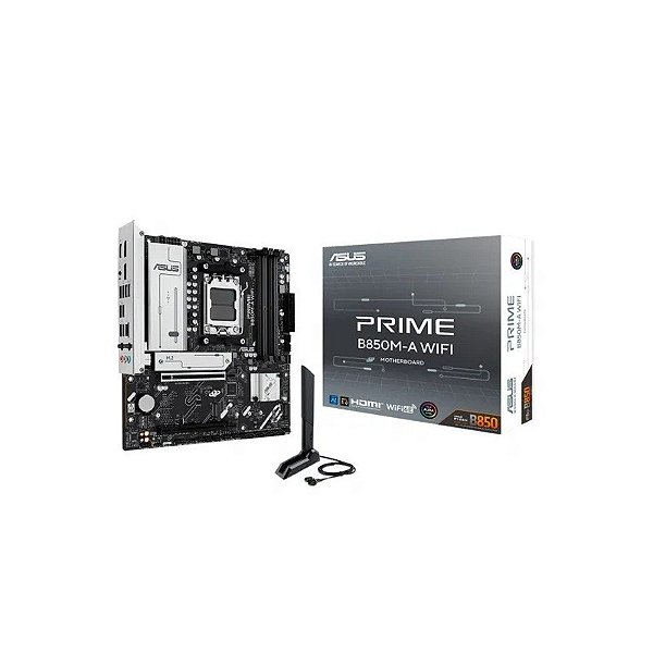 Placa-Mãe Asus B850M-A Prime Wifi DDR5/HDMI para AM5