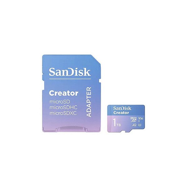 Cartão de Memória Micro SD Sandisk Creator UHS-I MicroSDXC 190/130MB/s 1TB
