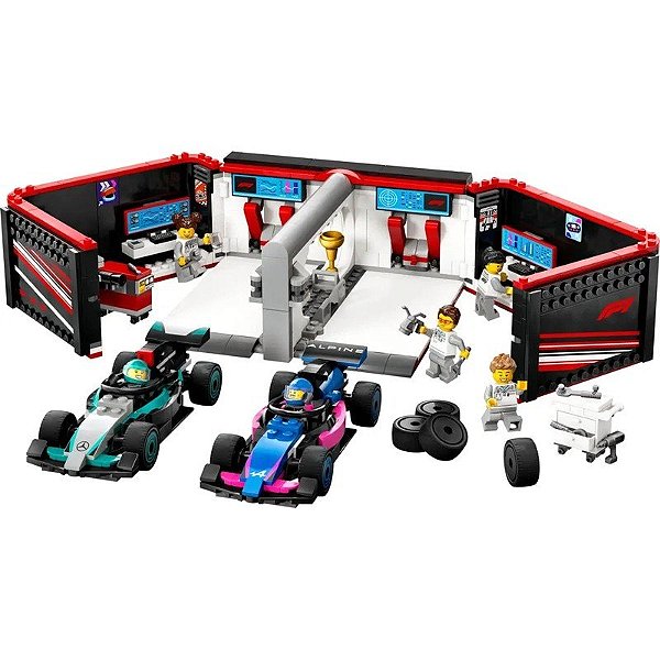 Jogo Lego City Garagem F1 & Carros Mercedes-AMG & Alpine - 60444 (678 Peças)